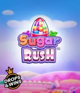 Experience the sweet world of Sugar Rush by Pragmatic Play, with a vibrant candy dispenser on a whimsical candyland background. This image captures the fun and excitement of the slot, adorned with vivid candies and enticing typography. Great for candy lovers, offering hours of fun. 